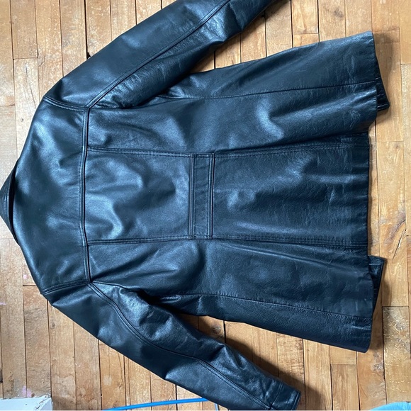 Womens Black Leather Jacket - Picture 3 of 3